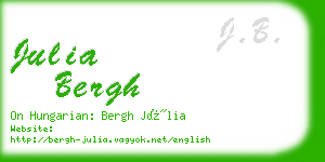 julia bergh business card